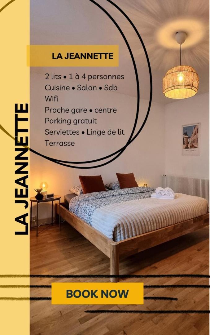 La Jeannette - Proche Gare-Centre, 2 Lits, Terrasse Vila Châteauroux Exterior foto